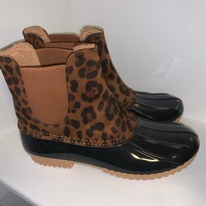 Leopard Print Duck/Rainboots